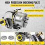 BS-0 Precision Dividing Head, Horizontal Dividing Head with 3-Jaw Chuck, MT2 Tailstock BS-0 12.7 cm Semi Universal Dividing Head for Milling Machine Mill Gear Cutting Image 5