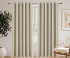 Ivory Cream Black Out Curtains