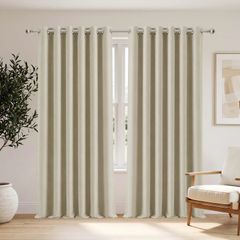 Ivory Cream Black Out Curtains