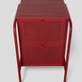 Nikkeby Ikea Red Metal Bedside Locker Image 2
