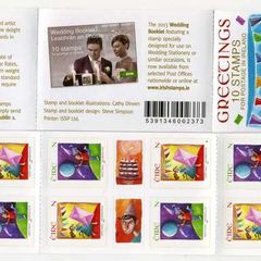 2013 Ireland Stampa Members Souvenir overprinting Greetings Commemorative Stamps Booklet Stampa Mint Never Hinged (MNH)
