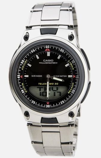 Casio New With Tags AW80 Anadigit Telememo, Alarm, Stopwatch, Wristwatch