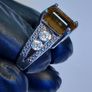 Natural Honey Quartz 3 ct  Ring 925 Silver Image 4