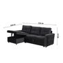 Light Grey Fabric Sofa Bed with storage 215 cm Image 6