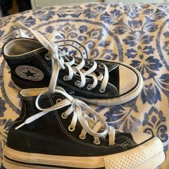 UK 12.5 black converse platform