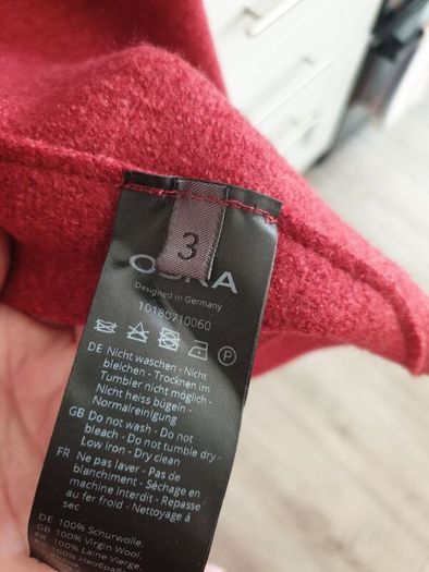 Oska Burgundy Red Wool Coat Size 3