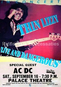 Thin Lizzy Concert Poster Cleveland Ohio 1978 A3 size Repro