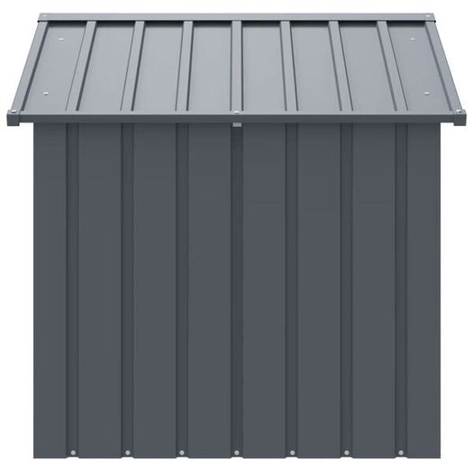 Dog House with Roof Black 117x103x102 cm Galvanised Steel