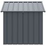 Dog House with Roof Black 117x103x102 cm Galvanised Steel Image 4