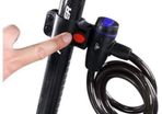 Bike Lock with Key & Bar Bracket holder. Coated. Steel Cable anti-theft Bicycle Lock with 2 Keys Coiling Cable.