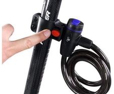 Bike Lock with Key & Bar Bracket holder. Coated. Steel Cable anti-theft Bicycle Lock with 2 Keys Coiling Cable.