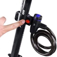 Bike Lock with Key & Bar Bracket holder. Coated. Steel Cable anti-theft Bicycle Lock with 2 Keys Coiling Cable.