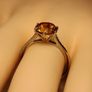 3 carat Natural Brazilian Citrine Solitaire Ring Image 6