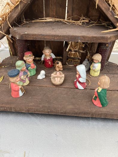 Vintage Christmas Crib