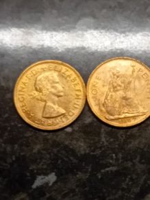 1967 English 1 Penny Unc