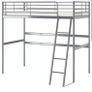 Metal framed loft bed with desk for sale. Image 3