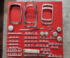 Chrome Mercedes Boot Badges.