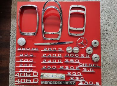 Chrome Mercedes Boot Badges.