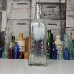 258 - Vintage Clear Glass Cork Distilleries Company Dry Gin Biggest Size Decorative Collectible Bottle
