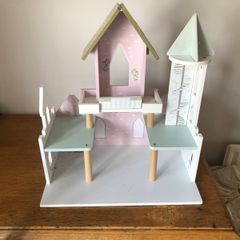 Toy mix including pram and rocking horse