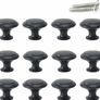 12PCS Cabinet Door Knobs Round Mushroom Shape Pull Handle 28mm Stainless Steel Brushed Chrome Cabinet for Furniture Drawer Door Cupboard Wardrobe (AVAILABLE IN BLACK AND SILVER) Image 2