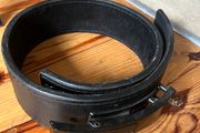 Pioneer Black Leather Lever Belt