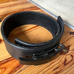 Pioneer Black Leather Lever Belt