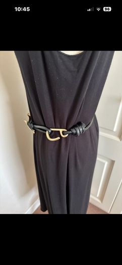 Black and gold statement belt 75cm