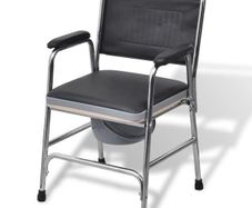 Commode Chair Steel Black