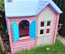Little tikes play house, slide and cozy coupe car