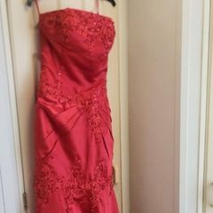 beautiful red debs dress