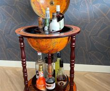 Globe Bar Wine Stand Eucalyptus Wood