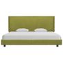Bed Frame Green Fabric 150x200 cm Image 2