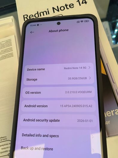 Redmi Note 14 (5g) 256gb Nfc Dual Sim Unlocked 6.67 Inch 108mpx Smartphone Like New 108mp Ai Camera
