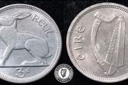[#2531] - Ireland 1967 | Irish 3d | 3 Pence | Hare | KM.12a | UNC TONED