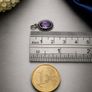 925 Vintage Sterling Silver Amethyst Pendant Image 9