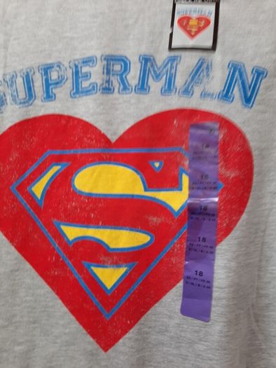 New superman Adult tee shirt tag attached