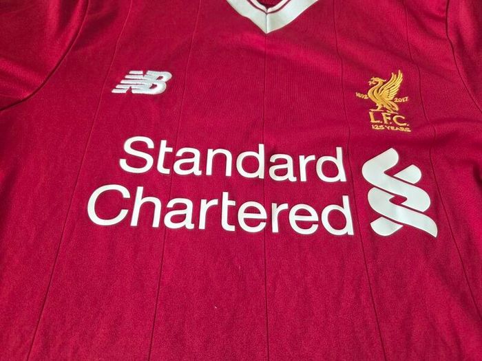 Liverpool Football Club Home Jersey 2017 to 2018 Childrens Large New Balance