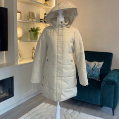 Ladies Oatmeal Hooded Coat from Vero Moda, Size Xs UK 6-8 / EU 34-36