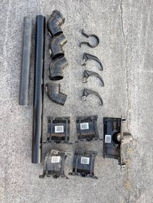 112mm gutter brackets, outlets, unions and downpipe exits