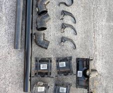 112mm gutter brackets, outlets, unions and downpipe exits