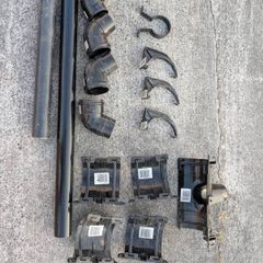 112mm gutter brackets, outlets, unions and downpipe exits