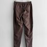 New Object Coated Trousers in Rich Chocolate Brown Image 3