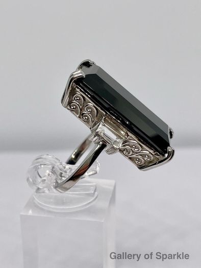 Black Spinel and White Topaz.