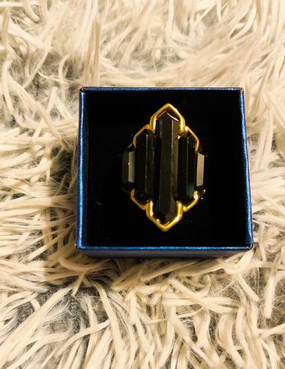 Statement Black Geometric Ring Bold & Elegant