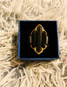 Statement Black Geometric Ring Bold & Elegant
