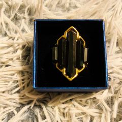 Statement Black Geometric Ring Bold & Elegant