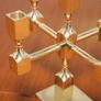 Vintage Brutalist Solid Brass 5-Arm Candelabra, 1970s. Image 10