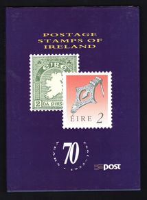 Postage Stamps of Ireland 70 years 1922-92. 105 Pages hardback. Written by Liam Miller and Published by An Post