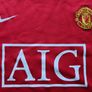 Jersey Shirt AIG Nike Manchester United Football long sleeve size L Large Image 2